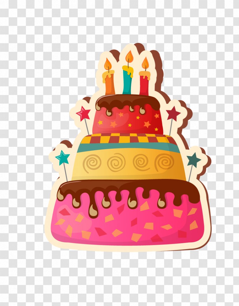 Birthday Cake Happy To You Clip Art - Three-dimensional Candle Transparent PNG