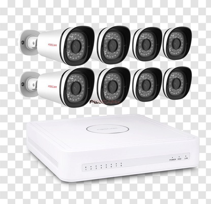 Network Video Recorder Power Over Ethernet IP Camera Foscam ONVIF - Surveillance Transparent PNG