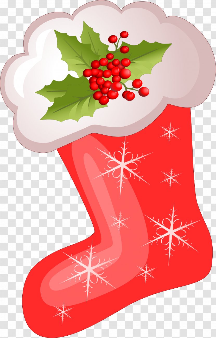 Christmas Stockings Clip Art - Fruit - Boot Transparent PNG