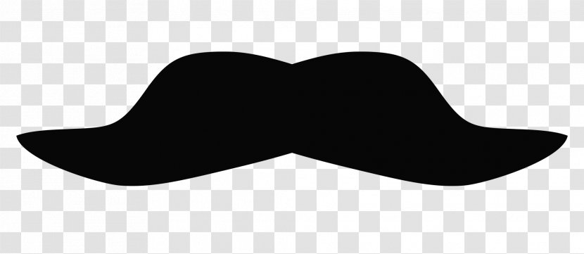 Black And White Hat Angle Font - Mustache Transparent PNG