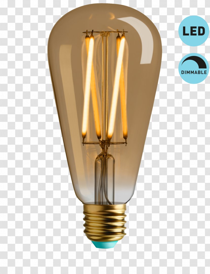 Incandescent Light Bulb LED Lamp Plumen Filament - Electrical - Material Transparent PNG