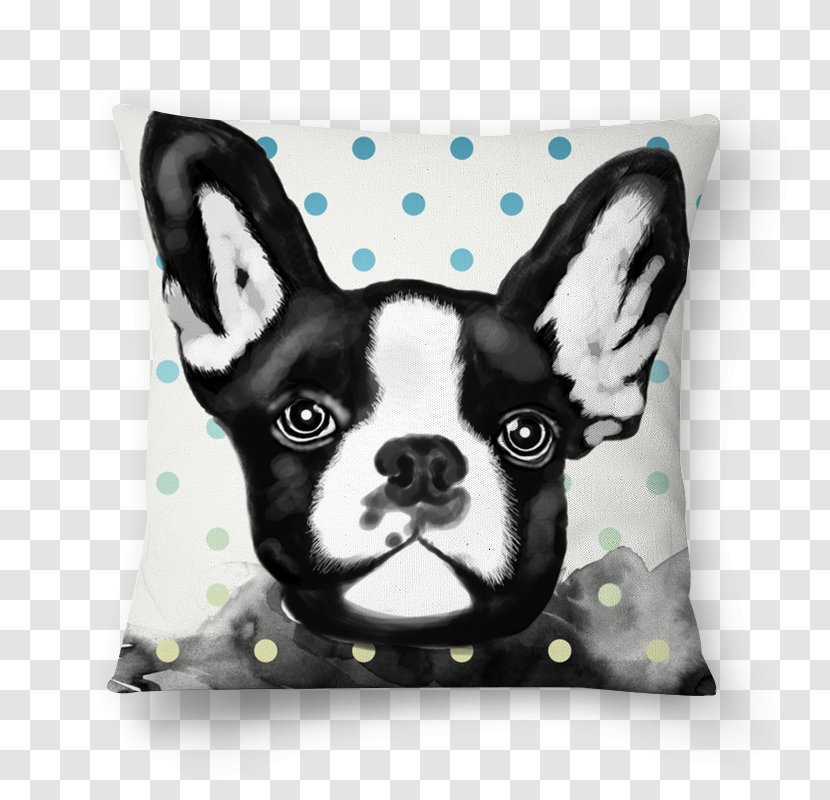 Boston Terrier Cushion Throw Pillows French Bulldog - Dog Breed - Frances Transparent PNG