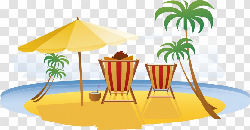 Beach Vacation Seaside Resort Travel - Tree - Relax In Summer Transparent PNG