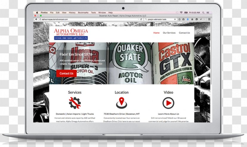 Bozeman Digital Marketing Branding Iron Marketing, LLC Alpha Omega Automotive - Display Advertising - Brand Transparent PNG