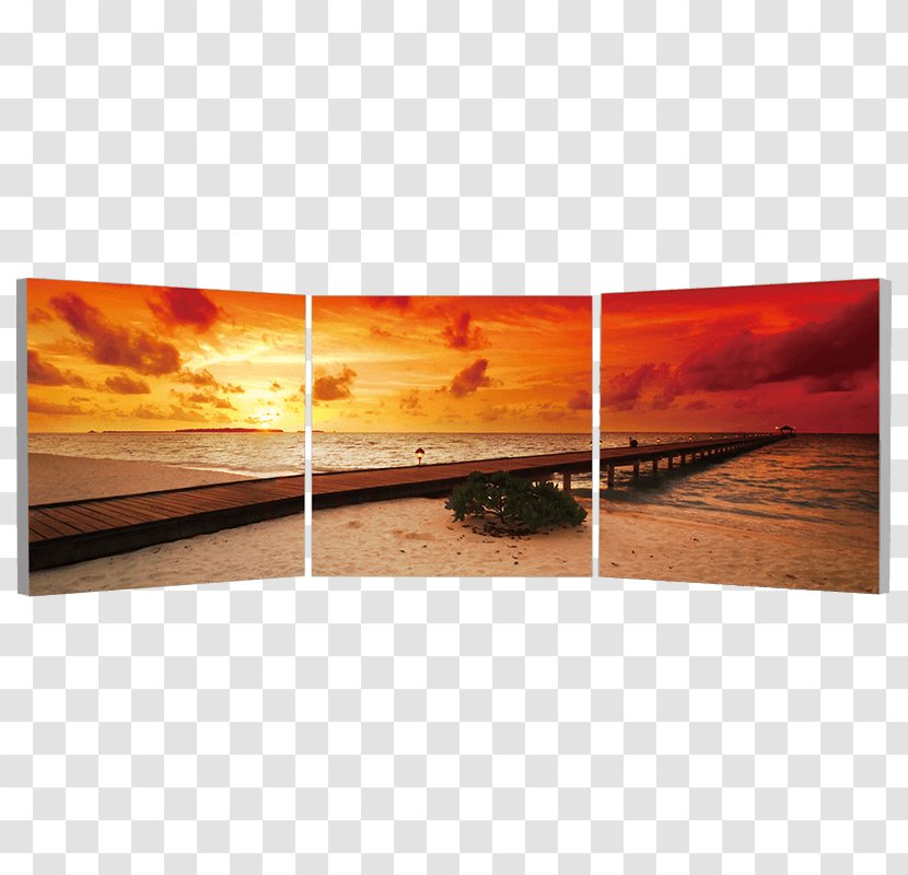 Triptych Painting Photography Art - Horizon Over Water Transparent PNG