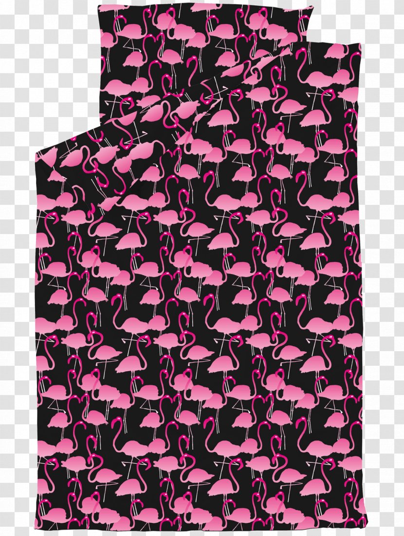 Bed Sheets Textile Long-sleeved T-shirt Rectangle - Silhouette - Flamingo Black Transparent PNG