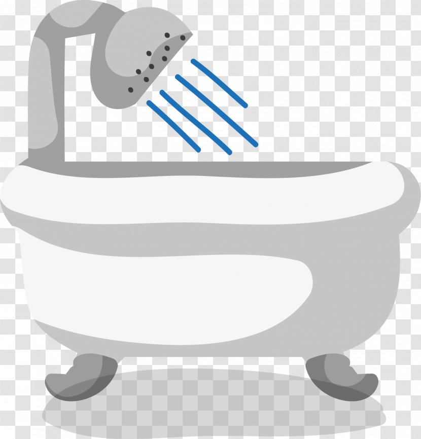 Bathtub Illustration - White - Hand Painted Grey Meeting Transparent PNG