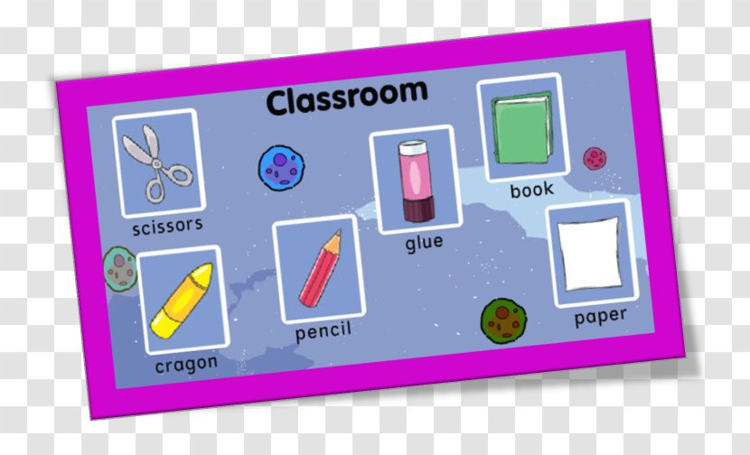 Foreign Language English Flashcard School Information - Auchan - Classroom Objects Transparent PNG