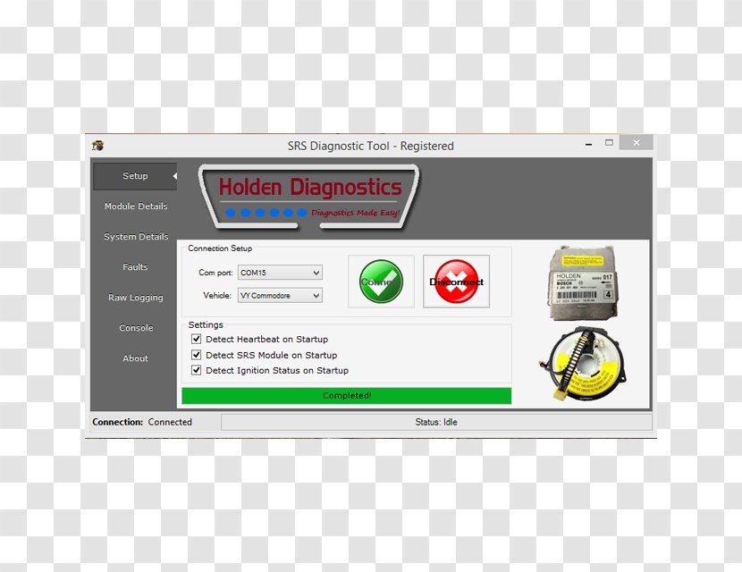 Holden Commodore (VY) (VZ) Computer Software Airbag - Reset - Diagnostics Transparent PNG