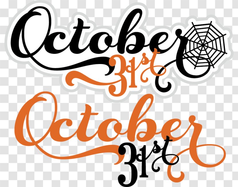 October 31 Halloween Clip Art - Cliparts Transparent PNG