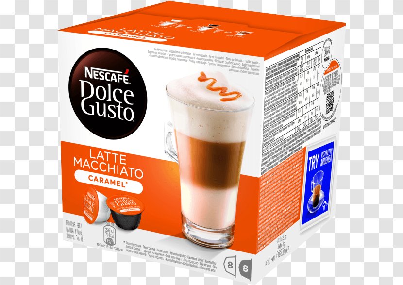 Latte Macchiato Caffè Dolce Gusto Coffee - Drink - Caramel Transparent PNG