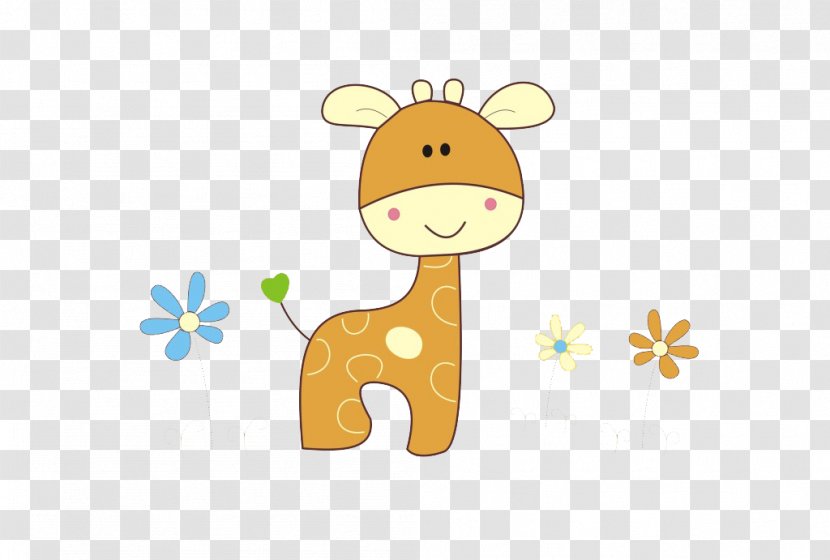 Giraffe Drawing Child - Cartoon - Deer Transparent PNG