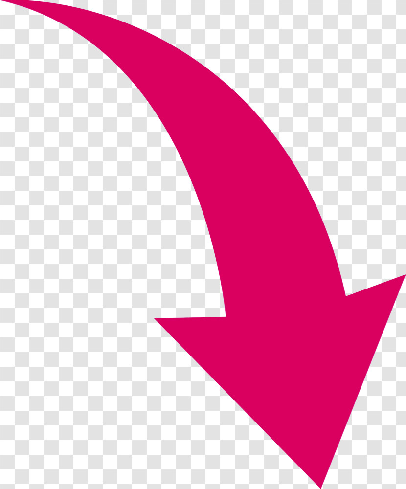 Pink Line Logo Magenta Crescent Transparent PNG