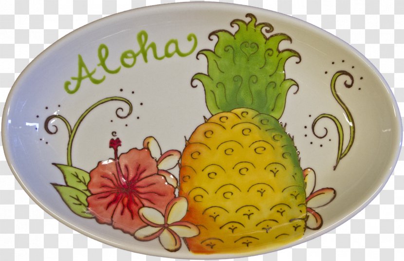 Pineapple Ceramic Platter - Food - Hand-painted Chicken Transparent PNG
