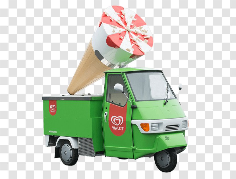 Motor Vehicle Ice Cream Van Piaggio Ape Car - Truck Transparent PNG