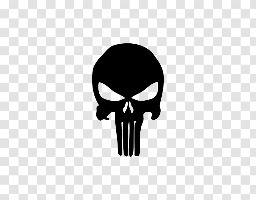 Punisher Stencil Human Skull Symbolism Deadpool Decal Transparent PNG