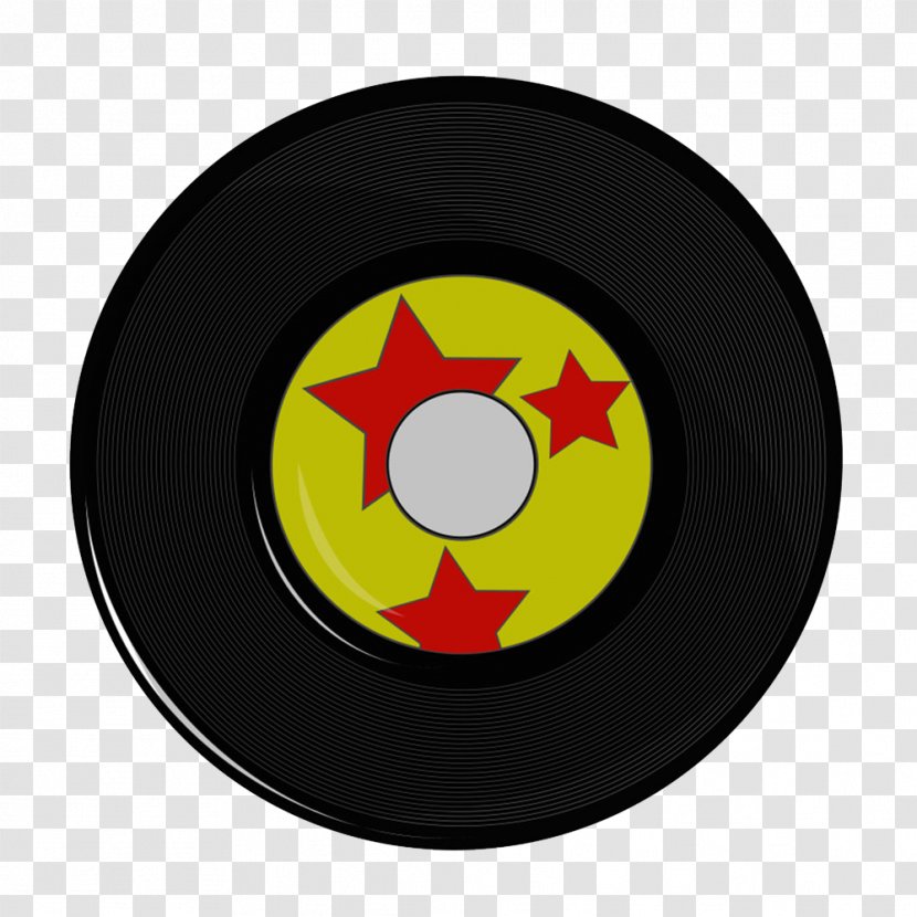 Phonograph Record Clip Art - Flower - Discs With A Red Star Transparent PNG