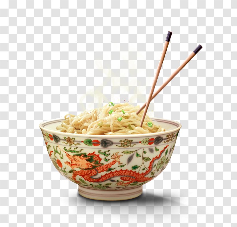 Noodle Dish Chopsticks Cuisine - Bowl Of Transparent PNG