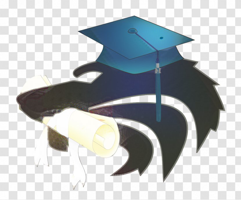 Square Academic Cap Line Angle Product Design Graphics - Blue - Graduation Transparent PNG