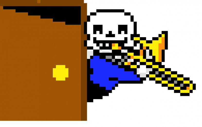 Undertale Sans. Trombone Pixel Art - Technology Transparent PNG