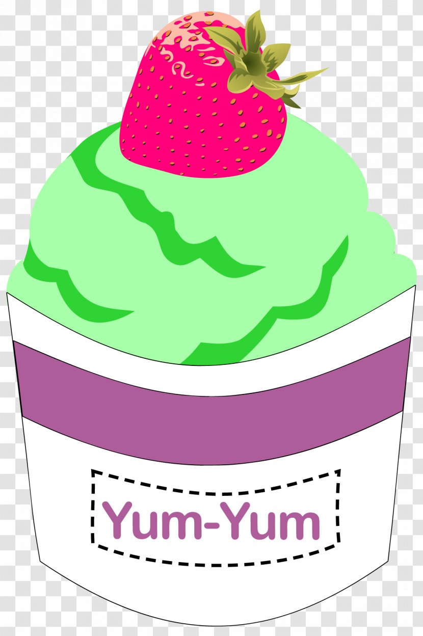 Clip Art Ice Cream Cones Strawberry Vector Graphics - Clipart Transparent PNG