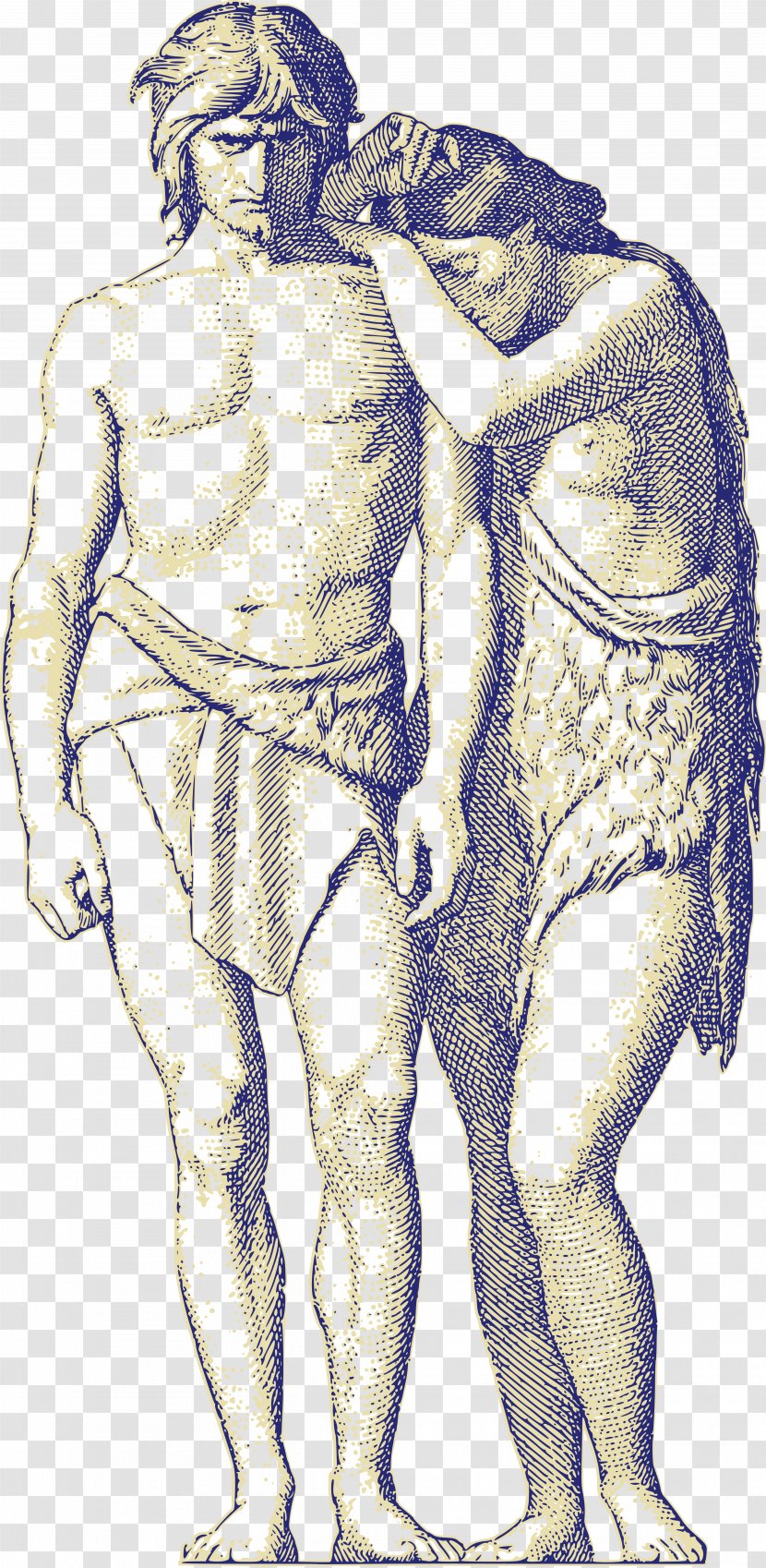 Adam And Eve Bible Garden Of Eden Clip Art - Watercolor Transparent PNG