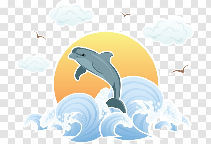 Dolphin Wind Wave Sea - Marine Mammal Transparent PNG