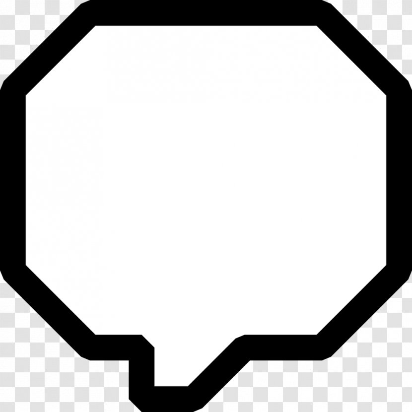 Octagon Clip Art - Black And White - Callout Transparent PNG