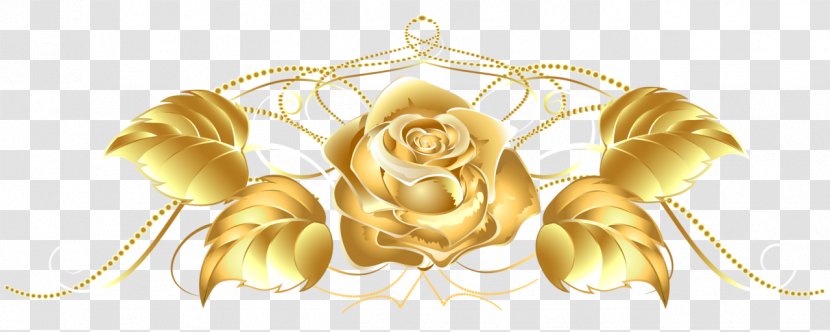 Rose Desktop Wallpaper Clip Art - Wedding - Gold Flower Transparent PNG