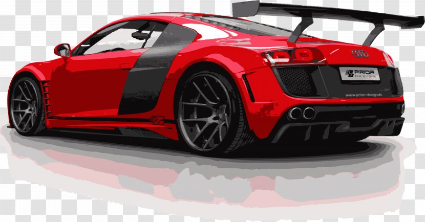 Audi R8 LMS (2016) 2012 GT Sports Car - Red Refitted Transparent PNG