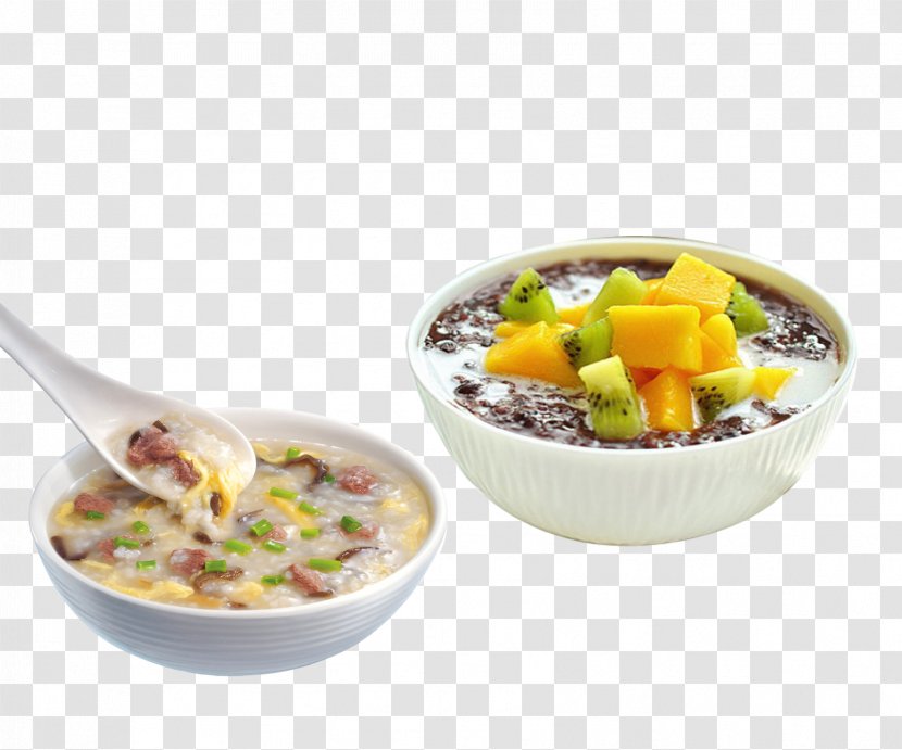 Congee Breakfast Food Foxtail Millet Recipe - Beef - Eggs, Lean Meat Porridge Transparent PNG