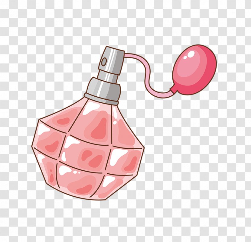 Perfume Cartoon Illustration - Pink Transparent PNG