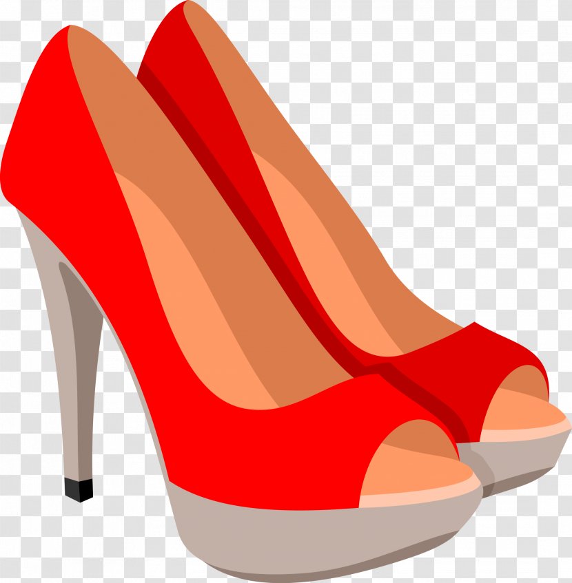 Shoe High-heeled Footwear Euclidean Vector - Boot - Heels Transparent PNG