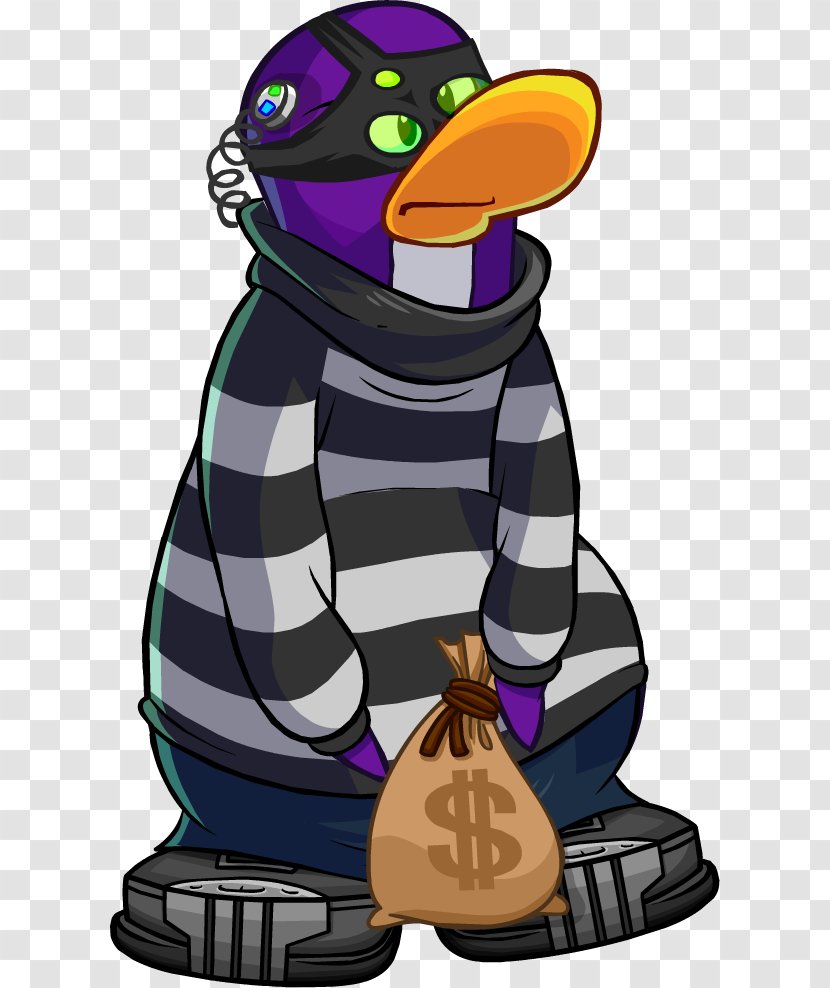 Club Penguin Robbery Clip Art - Purple - Robber Pics Transparent PNG