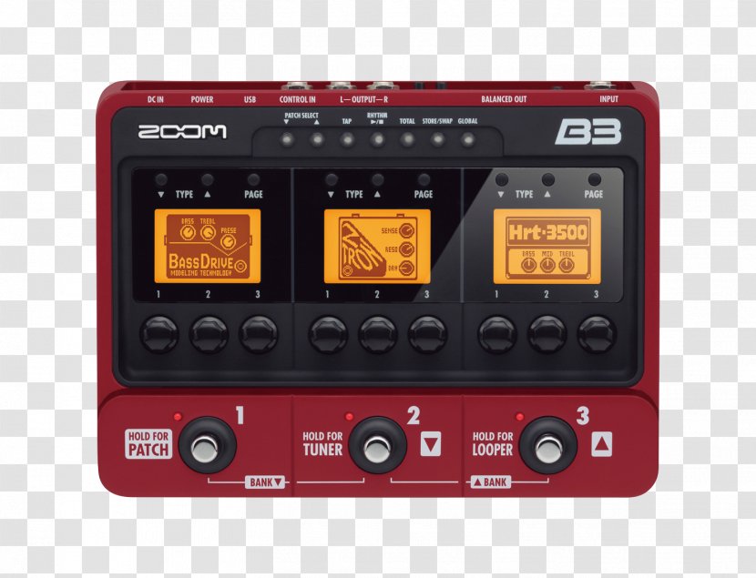Effects Processors & Pedals Zoom Corporation Bass Guitar Pedalboard - Frame Transparent PNG