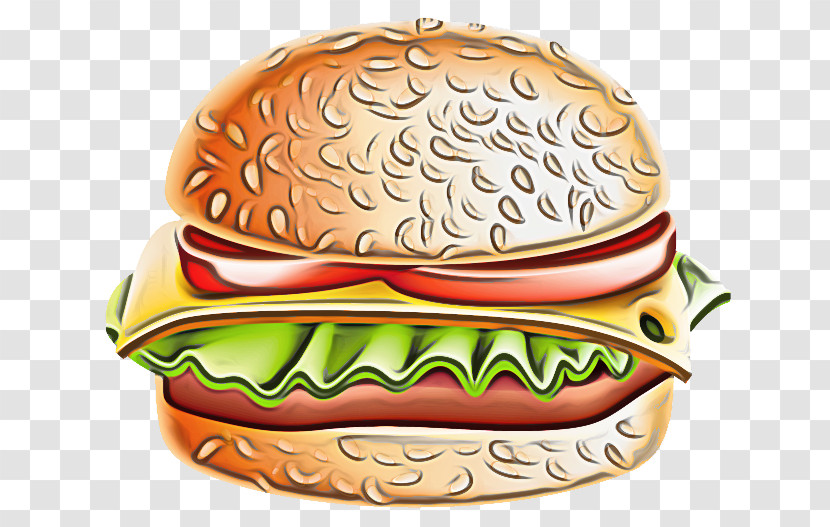 Cheeseburger Burger Fast Food Sandwich Finger Food Transparent PNG