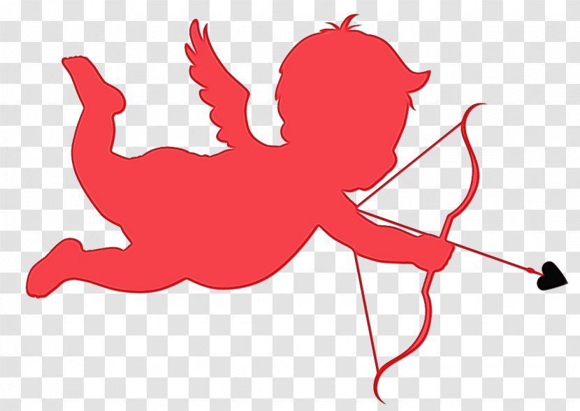 Red Clip Art Cupid Sticker Fictional Character Transparent PNG