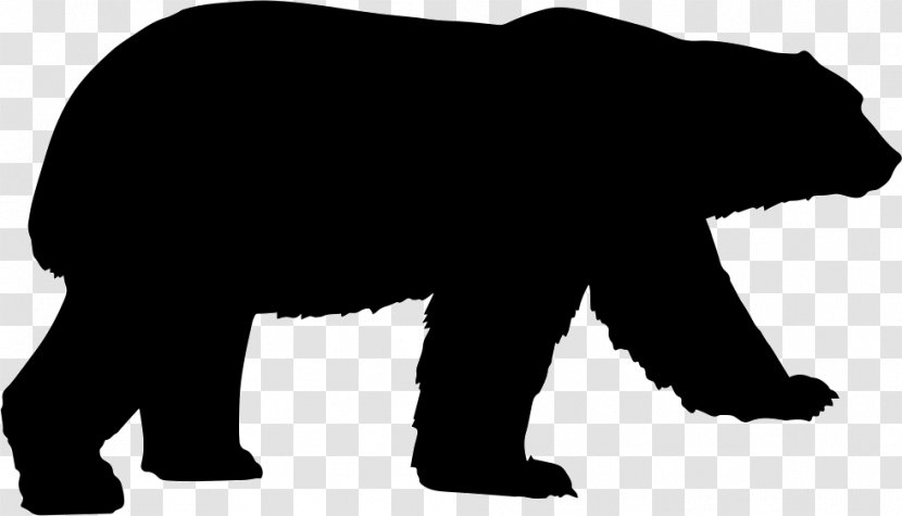 Grizzly Bear Silhouette American Black Clip Art - Brown Transparent PNG