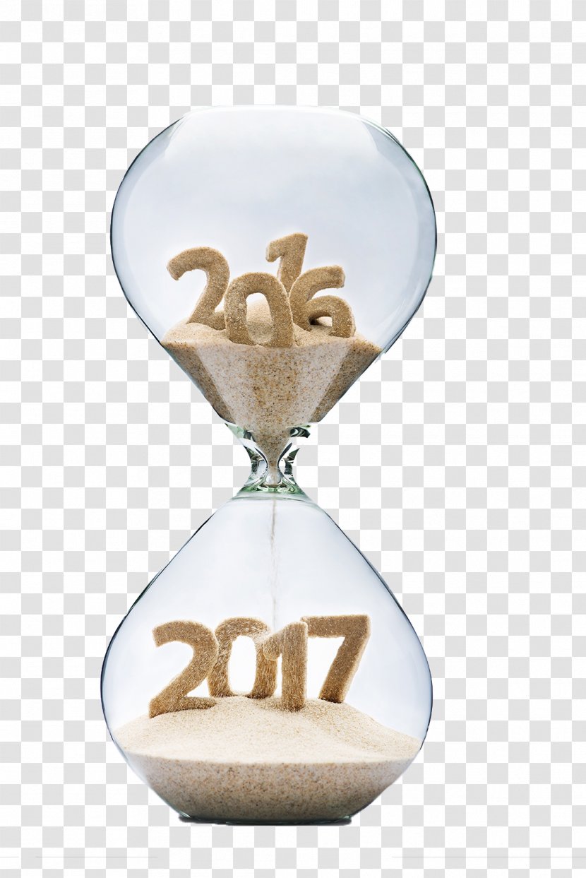 New Year Stock Photography Royalty-free January - Hourglass - 2017 Transparent PNG