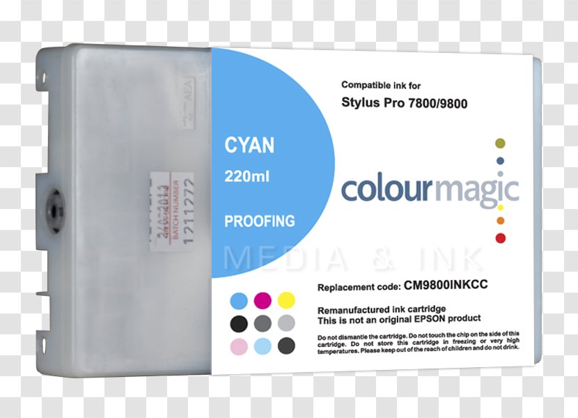 Ink Cartridge Original Epson T6032 Light - Material Transparent PNG