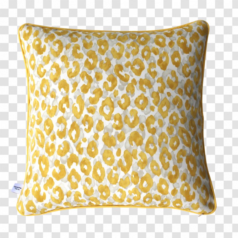 Throw Pillows Leopard Cushion Textile Yellow - Cloth Transparent PNG