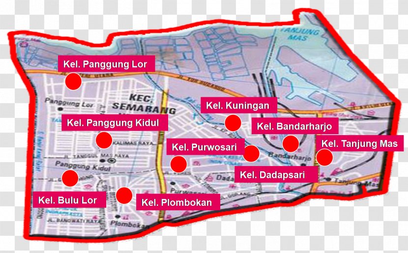 Bandarharjo Tanjung Mas Plombokan Kuningan Bulu Lor - Subdistrict Indonesia - Peta Transparent PNG