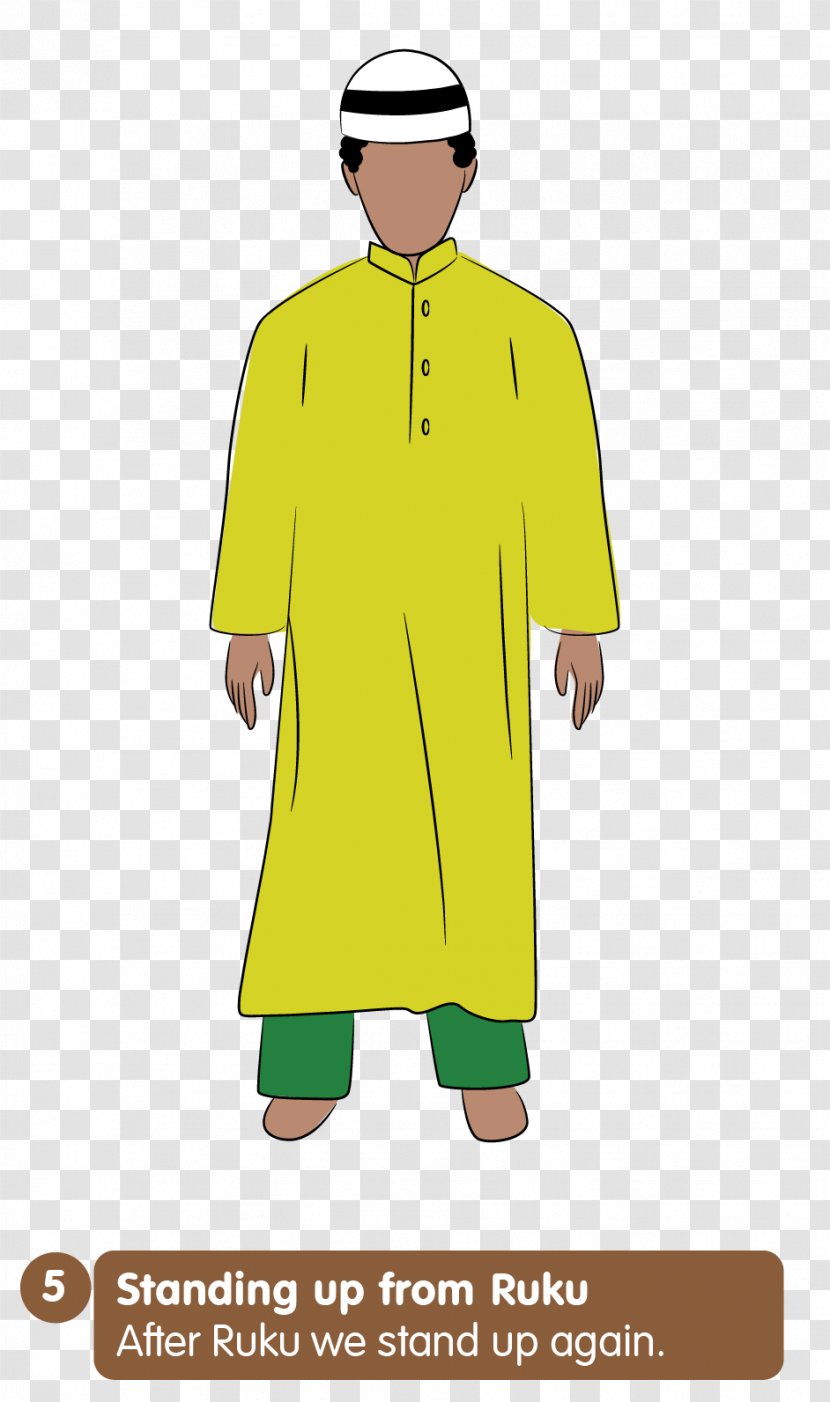 Dress Medina Male Uniform Sleeve - Yellow Transparent PNG