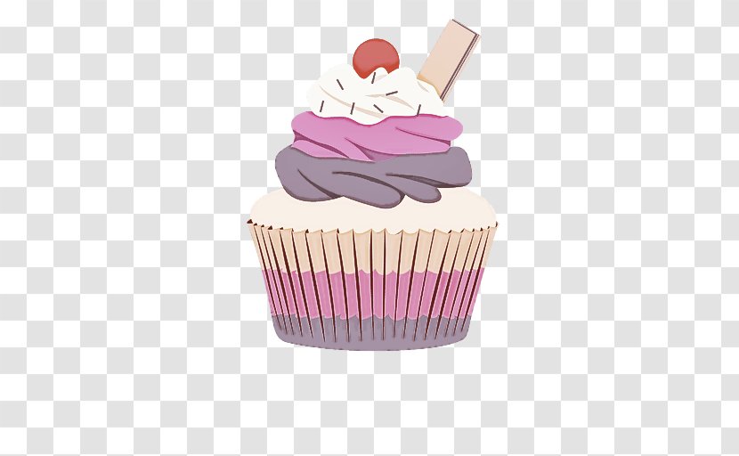 Cupcake Baking Cup Pink Cake Buttercream - Food Icing Transparent PNG