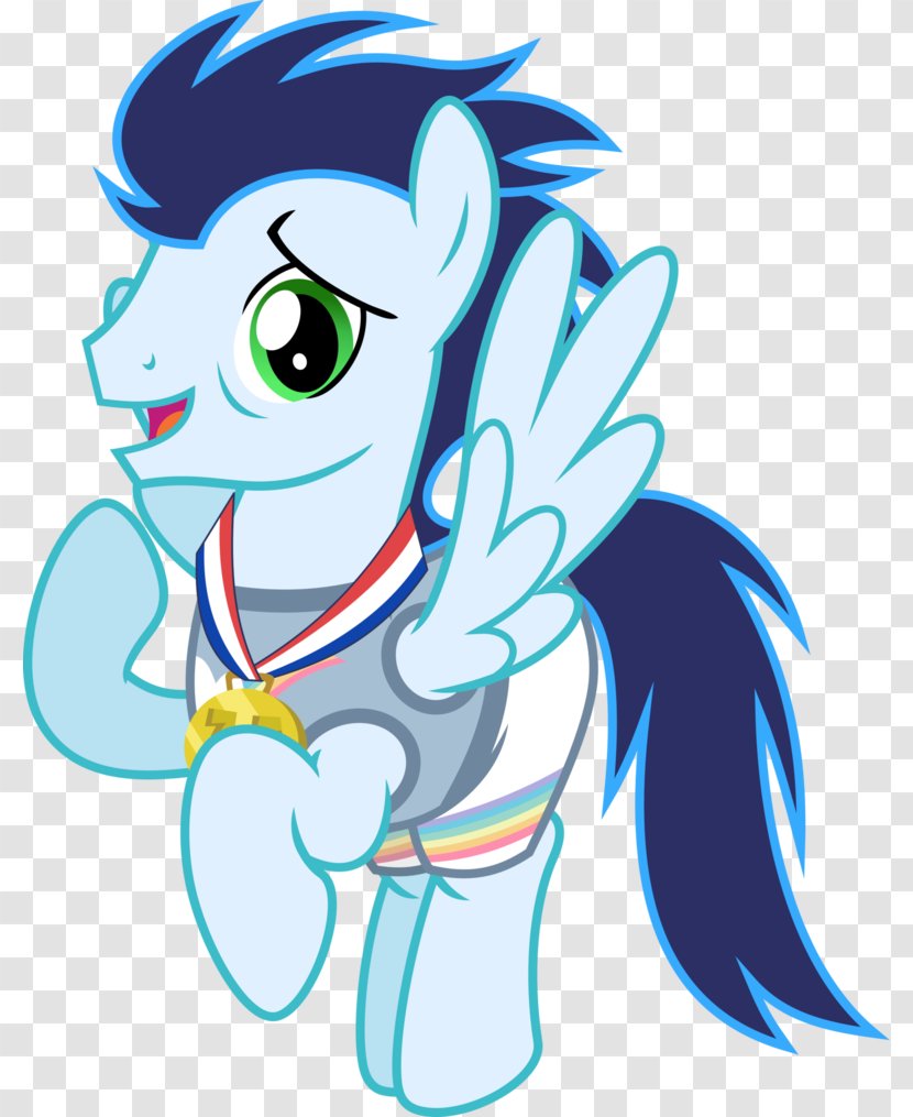 Pony Soarin' Rainbow Dash DeviantArt - Cartoon - Silhouette Transparent PNG