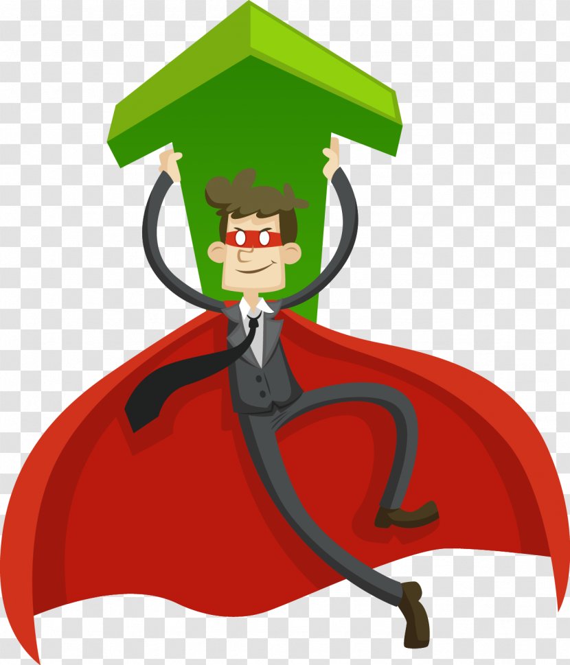 Digital Marketing Lead Generation Business Sales - Plant - Vector Painted Red Cloak Man Holding Arrow Transparent PNG