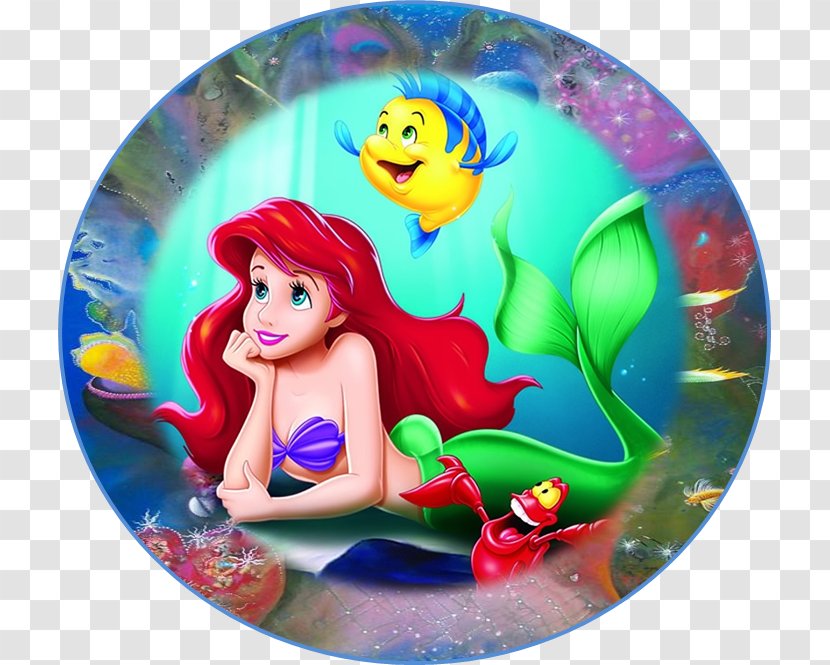 Ariel The Little Mermaid Frosting & Icing Rapunzel Edible Ink Printing - Mythical Creature - Under Sea Transparent PNG
