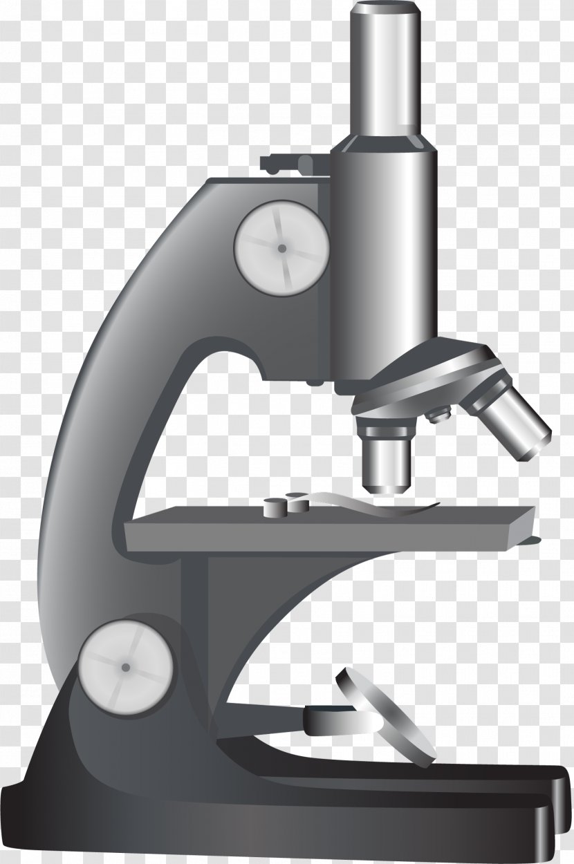 Microscope Euclidean Vector Icon - Black And White Transparent PNG