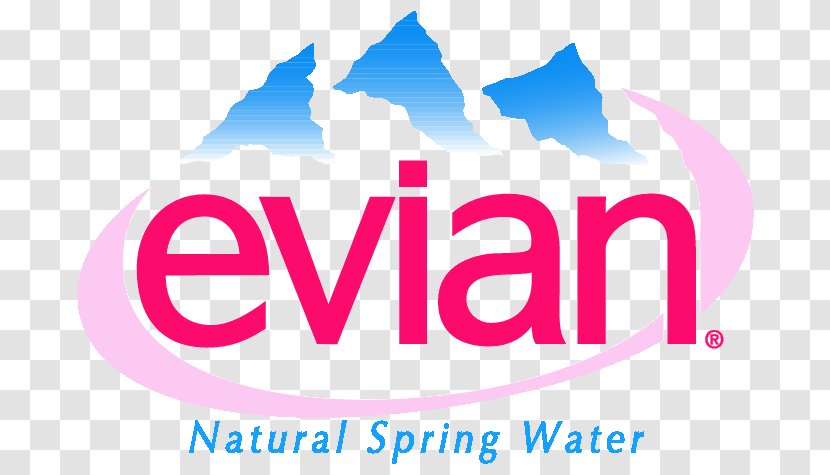 Logo Evian Natural Spring Water 500 ML, 24 Count Brand Transparent PNG