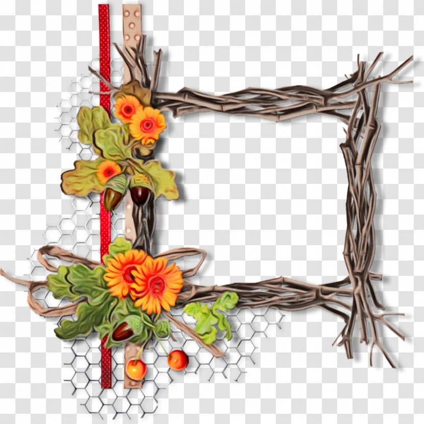 Floral Design - Twig - Wildflower Picture Frame Transparent PNG